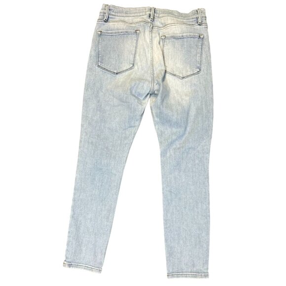 Frame Denim Le Skinny de Jeanne Crop Distressed Jeans in Light Wash Size 31 - Picture 2 of 5